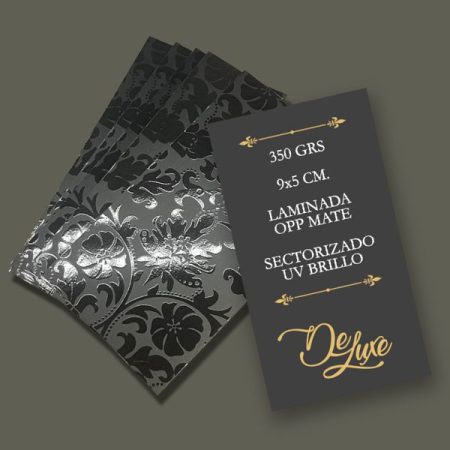 Tarjetas Deluxe (mate + sectorizado)💎